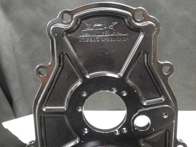 JB-0003 LS Billet Timing Cover -BLACK ANODIZED with Cam